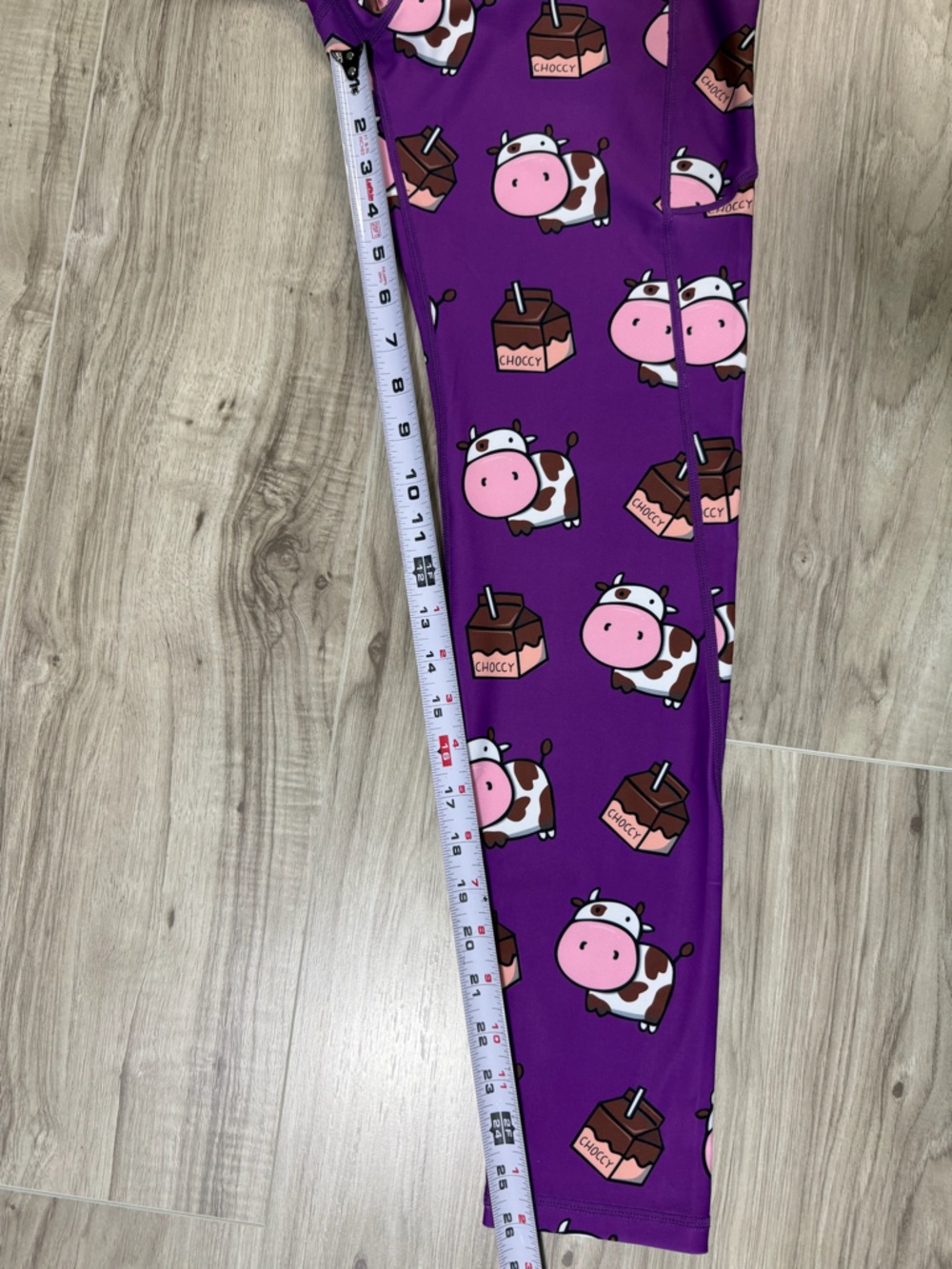 NWOT ChicknLegs Women's Choccy Cows Leggings - Picture 3 of 8
